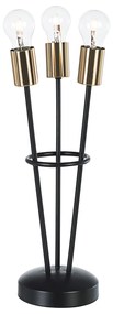 Επιτραπέζια φωτιστικά Bizzotto  LAMPADA TAV. FIACCOLA 3LUCI NERO H45