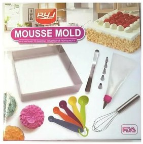 Σετ τετράγωνο τσέρκι-MOUSSE MOLD