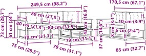 vidaXL Σειρά Καναπέ Εξωτερικού 6 pcs Φυσικό και Μπεζ