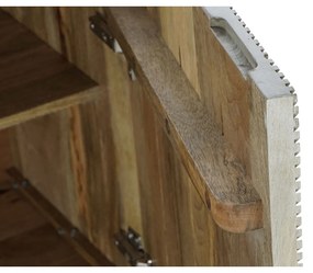 Σκευοθήκη DKD Home Decor   Γκρι Χρυσό Μέταλλο Ξύλο από Μάνγκο 160 x 45 x 75 cm