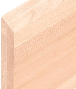 vidaXL Ράφι Τοίχου 200x60x(2-4) εκ. από Ακατέργαστο Μασίφ Ξύλο Δρυός
