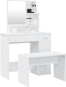 vidaXL Μπουντουάρ Σετ Σετ Λευκό 86,5 x 35 x 136 εκ.