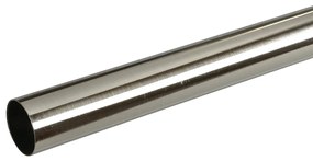 Κουρτινόξυλο Βέργα Φ28mm Μονό 160cm Grace Chrome Brushed 280165