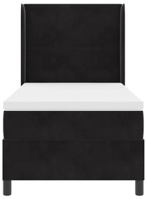 vidaXL Box Spring Bed με Ματress Μαύρο 90x200 εκ Βελούδο