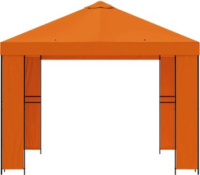vidaXL Κιόσκι 3 x 3 m Πορτοκαλί Πολυεστέρας και Χάλυβας 190 gsm