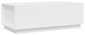 vidaXL Τραπεζάκι Σαλονιού Λευκό 100x50x35 εκ από Μασίφ Ξύλο Πεύκου