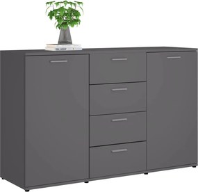 vidaXL Μπουφές Γκρι 120 x 35,5 x 75 εκ. από Επεξ. Ξύλο