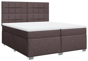 ΚΡΕΒΑΤΙ BOXSPRING ΜΕ ΣΤΡΩΜΑ ΣΚΟΥΡΟ ΚΑΦΕ 200X200 ΕΚ. ΥΦΑΣΜΑΤΙΝΟ 3292898