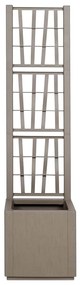 vidaXL Γλάστρα Κήπου Γκρι 36 x 36 x 140 εκ. Πολυπροπυλένιο