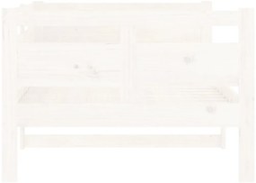 vidaXL Καναπές Κρεβάτι Λευκός 90 x 190 εκ. από Μασίφ Ξύλο Πεύκου