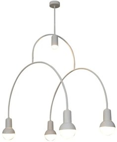 Κρεμαστό Φωτιστικό Οροφής 5xE27 G95 G45 LED Περιστρεφόμενοι Βραχίονες Christopher Homelighting-77-3789-Μαύρο 77-3789