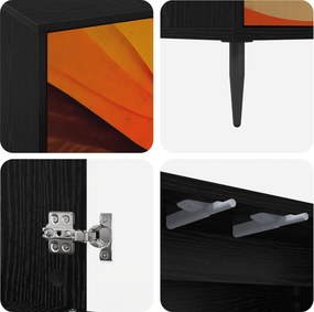 vidaXL Πλαϊνό γραφείο BONN Μαύρη Δρυς 69 x 33 x 76 εκ.
