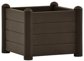 vidaXL Ζαρντινιέρα Υπερυψωμένη Μόκα 43 x 43 x 35 εκ. Πολυπροπυλένιο