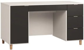 Γραφείο Simple 140-Λευκό - Μαύρο