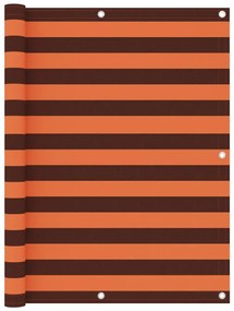 vidaXL Διαχωριστικό Βεράντας Πορτοκαλί/Καφέ 120x400 εκ. Ύφασμα Oxford