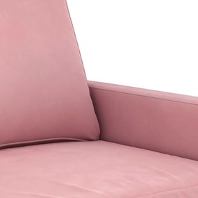 Πολυθρόνα Ροζ 60 εκ. Βελούδινη - Ροζ