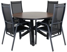 Σετ Τραπέζι και καρέκλες Dallas 3695, HPL, Μέταλλο, Ύφασμα | Epipla1.gr