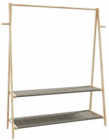 Κρεμάστρα Ρούχων με Ράφια 132x45,5x150,5 εκ. Μπαμπού