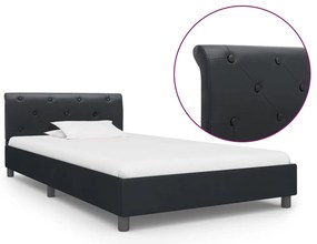 vidaXL Πλαίσιο Κρεβατιού Μαύρο 100 x 200 εκ. από Συνθετικό Δέρμα