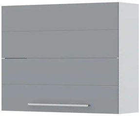 Ντουλάπι κρεμαστό Hudson V7-90-2KP-Λευκό - Γκρι - 90.00Χ32.00Χ72.00cm