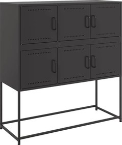 vidaXL Ντουλάπι Μαύρο 100,5x39x107 εκ. Ατσάλινο