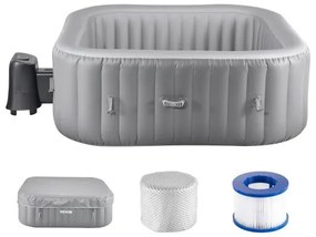 VEVOR Inflatable Hot Tub 4 to 6 Person 1850 x 660mm Square Portable Outdoor Spa