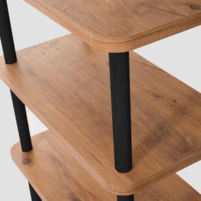 Βιβλιοθήκη Μαύρο / Πεύκο Atlantic ZEN 180x35x74,9