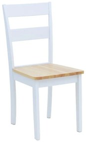 Καρέκλα York σε λευκή-φυσική απόχρωση 39.5x47.5x89εκ 2αδα 39.5x47.5x89 εκ.