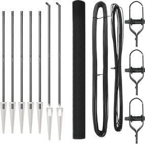 vidaXL Στύλος Περιφράξεων Γκρι 10 x 1,6 μ (δίχτυ 12 x 12 mm)