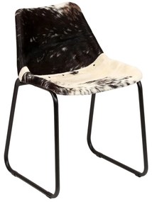 Καρέκλες Τραπεζαρίας 4 τεμ. από Γνήσιο Δέρμα Κατσίκας - Πολύχρωμο