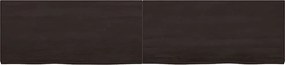 vidaXL Πάγκος Μπάνιου Σκούρο Καφέ 220x50x(2-4) εκ. Επεξεργ. Μασίφ Ξύλο