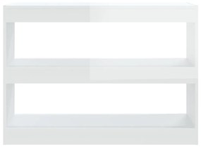 vidaXL Βιβλιοθήκη/Διαχωριστικό Χώρου Γυαλιστερό Λευκό 100x30x72 εκ.
