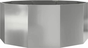 vidaXL Γλάστρα Ασημί 120 x 120 x 50 εκ Επικαλυμμένος Χάλυβας
