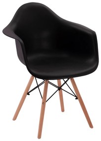 ΠΟΛΥΘΡΟΝΑ ΜΕ ΞΥΛΙΝΑ ΠΟΔΙΑ &amp; ΚΑΘΙΣΜΑ ΜΑΥΡΟ MIRTO HM005.02  64x60x81 εκ.