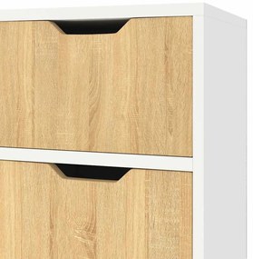 vidaXL Μπουφές Λευκός/Sonoma Δρυς 90x30x72 εκ. Επεξεργασμένο Ξύλο