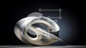 Intra Συλλεκτικό Ξύλινο Παζλ Plywood 4mm - Curved Silver Sculpture of Letter Q Σε Ξύλινο Κουτί - Διαστάσεις: 10x10 cm – 25 κομμάτια
