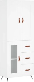 vidaXL Ντουλάπι Λευκό 69,5x34x180 εκ. από Επεξεργασμένο Ξύλο