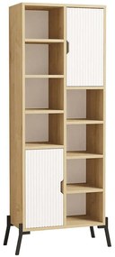 Βιβλιοθήκη Otranto 835PUQ5305 58,6x30x160cm Oak-White