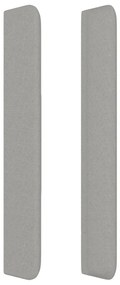 vidaXL Κεφαλάρι με Πτερύγια Ανοιχτό Γκρι 183x16x118/128 εκ. Υφασμάτινο