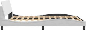 vidaXL Πλαίσιο Κρεβατιού Dover Λευκό 160x200 εκ. Συνθετικό Δέρμα