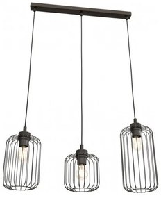 Κρεμαστό Φωτιστικό Οροφής 3xE27 Πλέγμα 74cm Vander Emibig -1365/3-Μαύρο 1365/3