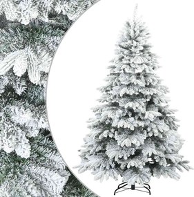 vidaXL Τεχνητό Χριστουγεννιάτικο Δέντρο με Χιόνι με βάση Λευκό 180 cm