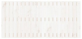 Κεφαλάρι Τοίχου Λευκό 127,5x3x60 εκ. από Μασίφ Ξύλο Πεύκου - Λευκό