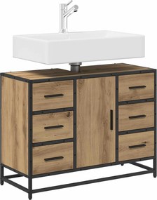 vidaXL Ντουλάπι Μπάνιου Artisan Oak 80 x 33 x 60 εκ Επεξεργασμένο Ξύλο