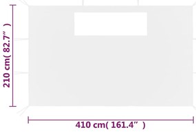 vidaXL Πλαϊνά για Κιόσκι με Παράθυρα 2 τεμ. Λευκά