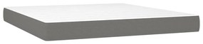vidaXL Κρεβάτι Boxspring με Στρώμα Σκούρο Γκρι 160x200 εκ Υφασμάτινο