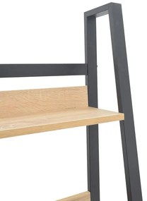 Βιβλιοθήκη Ryder σε Oak - Μαύρο 75x36x185 εκ. 75x36x185 εκ.