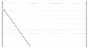 vidaXL Περίφραξη αγρού Ασημί 50 x 0.8 m Γαλβανισμένος χάλυβας