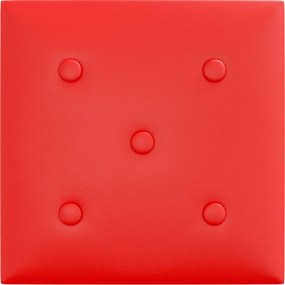 vidaXL Κεφαλάρι Τοίχου 12 pcs Κόκκινο 30 x 30 cm Τεχνητό Δέρμα
