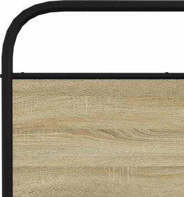 vidaXL Σκελετός Κρεβ. Χωρίς Στρώμα Sonoma Δρυς 180x200 εκ. Μεταλλικό